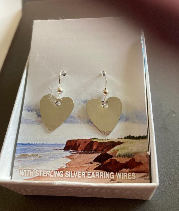 Sterling Silver Heart Earrings-Small
