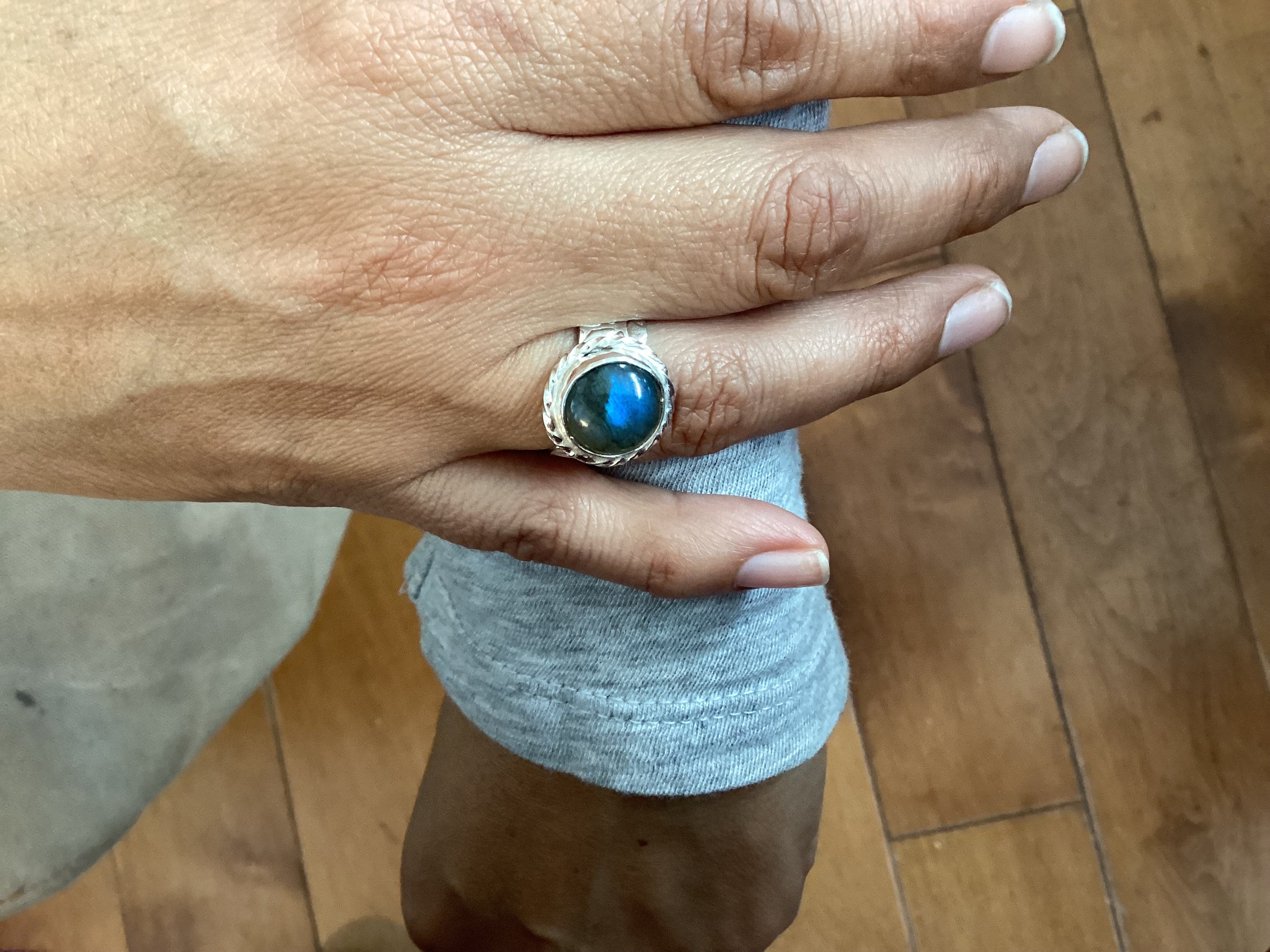 Labradorite Sterling Silver Ring (1) SIZE 5 1/2