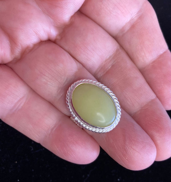 Peridot Sterlling Silver Ring (1) size 6