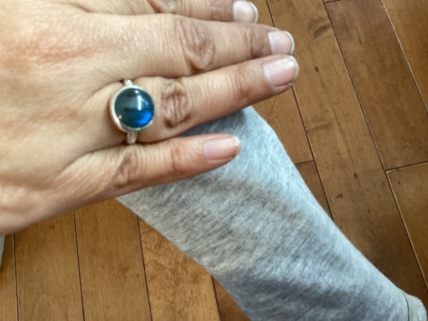 Labradorite Sterling Silver Ring (3) SIZE 6 1/2