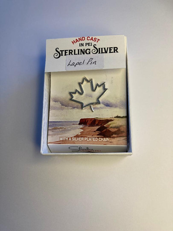 Maple Leaf Sterling Silver Lapel Pin
