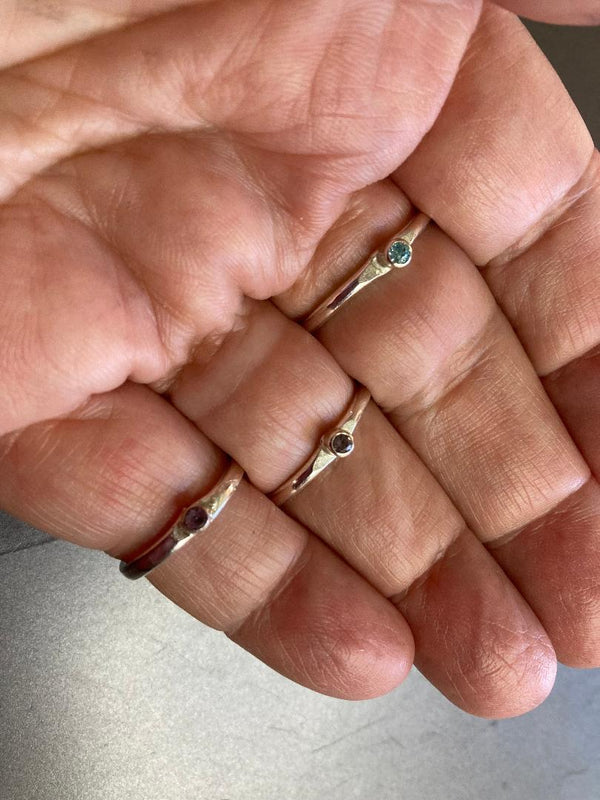 Birthstone  Stacking Rings