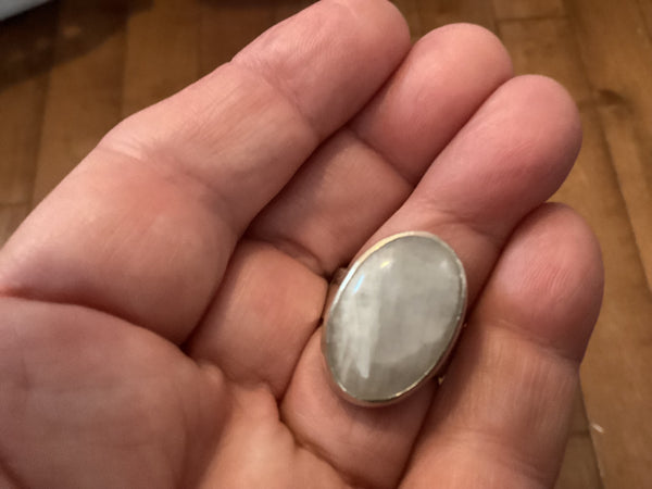 Moonstone Sterling Silver Ring (4) size 7