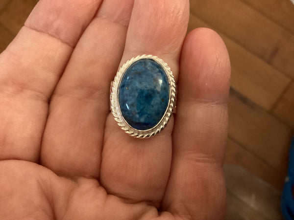 Lazurite Sterling Silver Ring (1) size 6 3/4