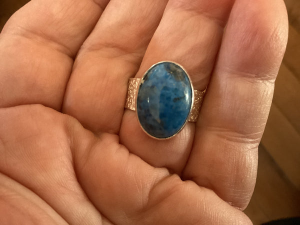 Lazurite Sterling Silver Ring (2) size 9
