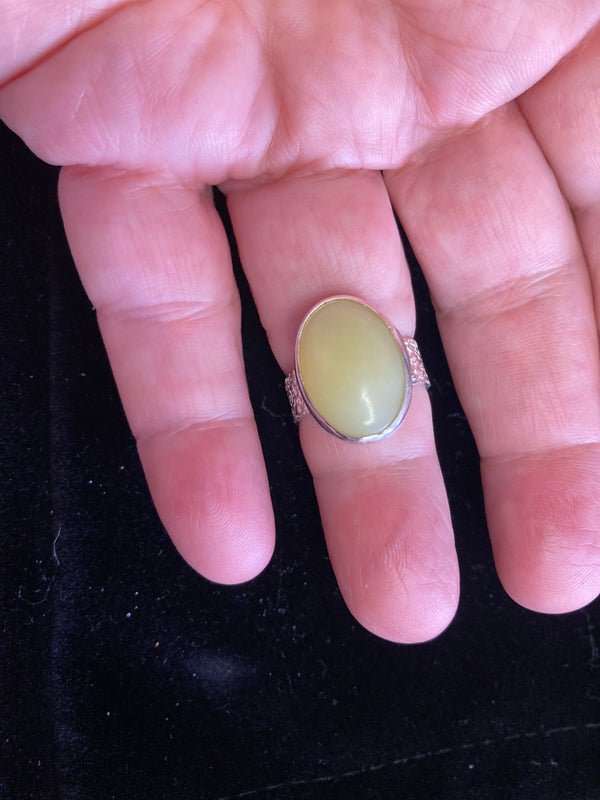 Peridot Sterlling Silver Ring (2) size 6 3/4