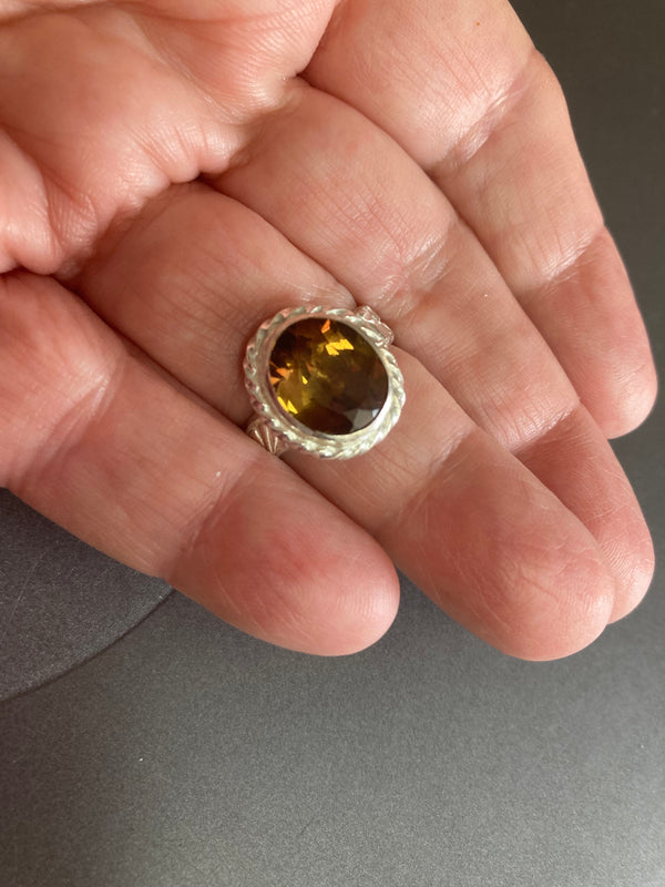 Sterling Silver Champagne Topaz Ring