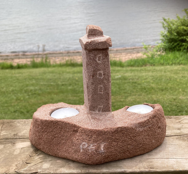 Lighthouse Sandstone Candle Holder (sample 3)