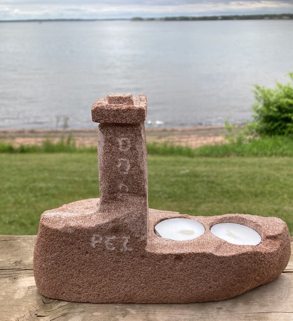 Lighthouse Sandstone Candle Holder (sample 1)