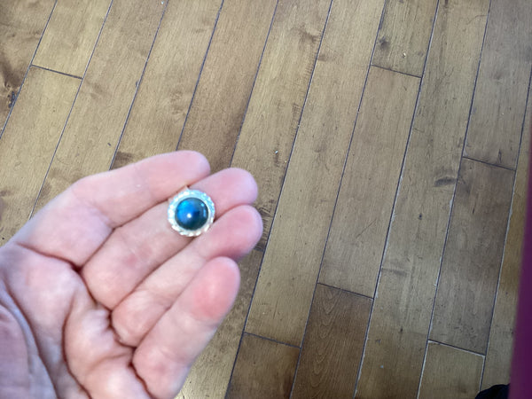 Labradorite Sterling Silver Ring (2) size 8 1/2 to 10 1/2(Copy)