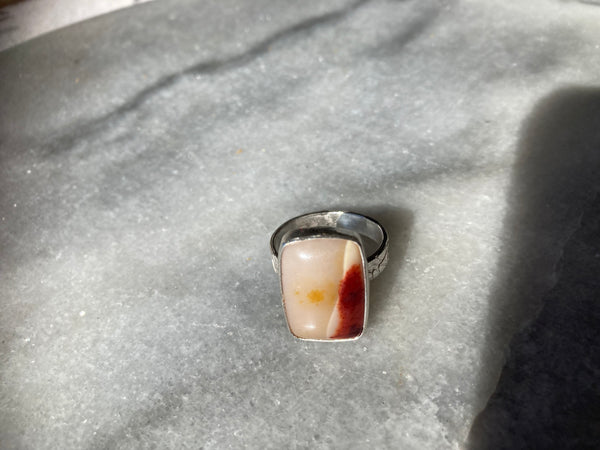Mookaite Sterling Silver(4) ring size 8 -10