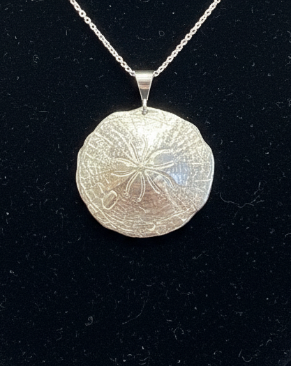 Sterling Silver Sand dollar pendant (large)
