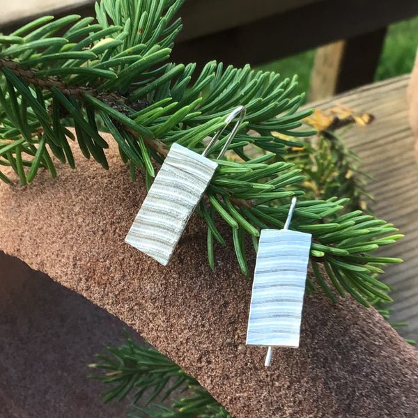 Textured Sterling Silver Earrings