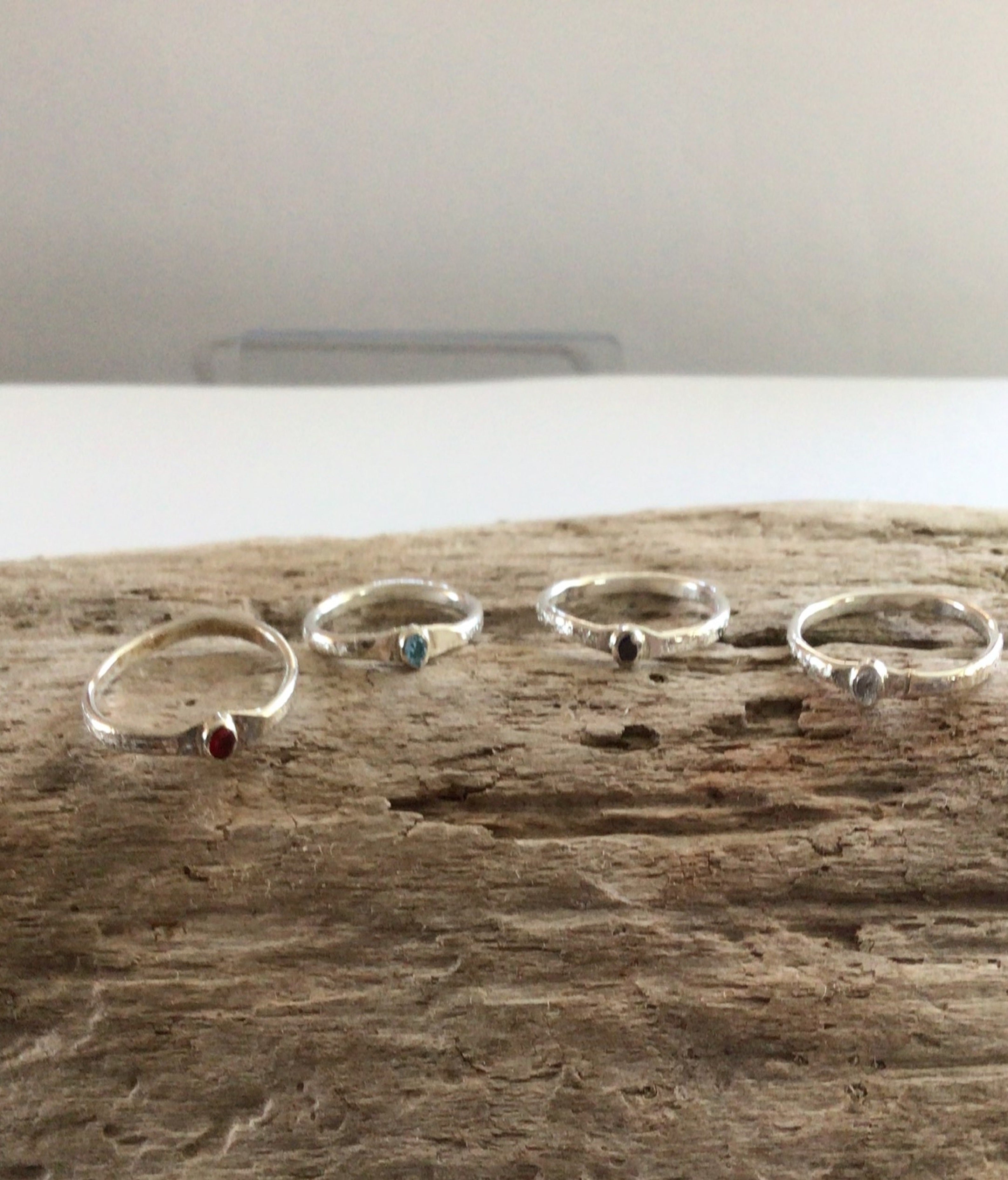 Stacker Birthstone Rings Birthstone Stacking Rings – Shoreline Design