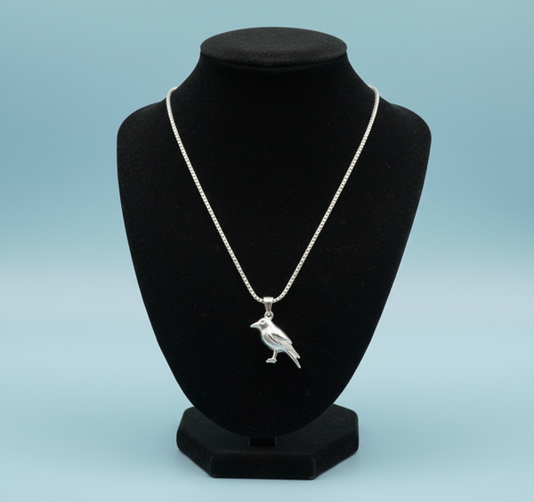 Sterling Silver Raven Pendant (small)