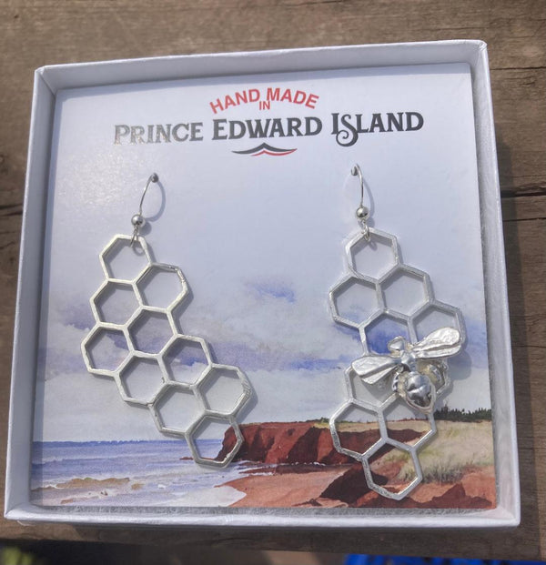 Sterling Silver Honey Bee Earrings