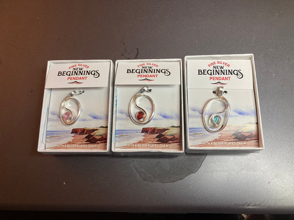 New Beginning Pendant  with birthstone(sample)