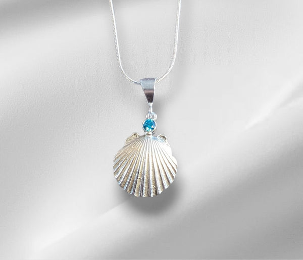 Bay Scallop Birthstone Pendant (all months)