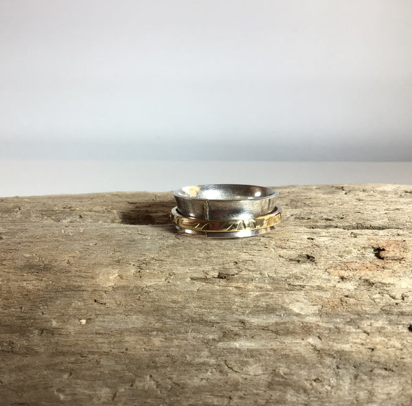 Sterling Silver Spinner Ring (style 10).