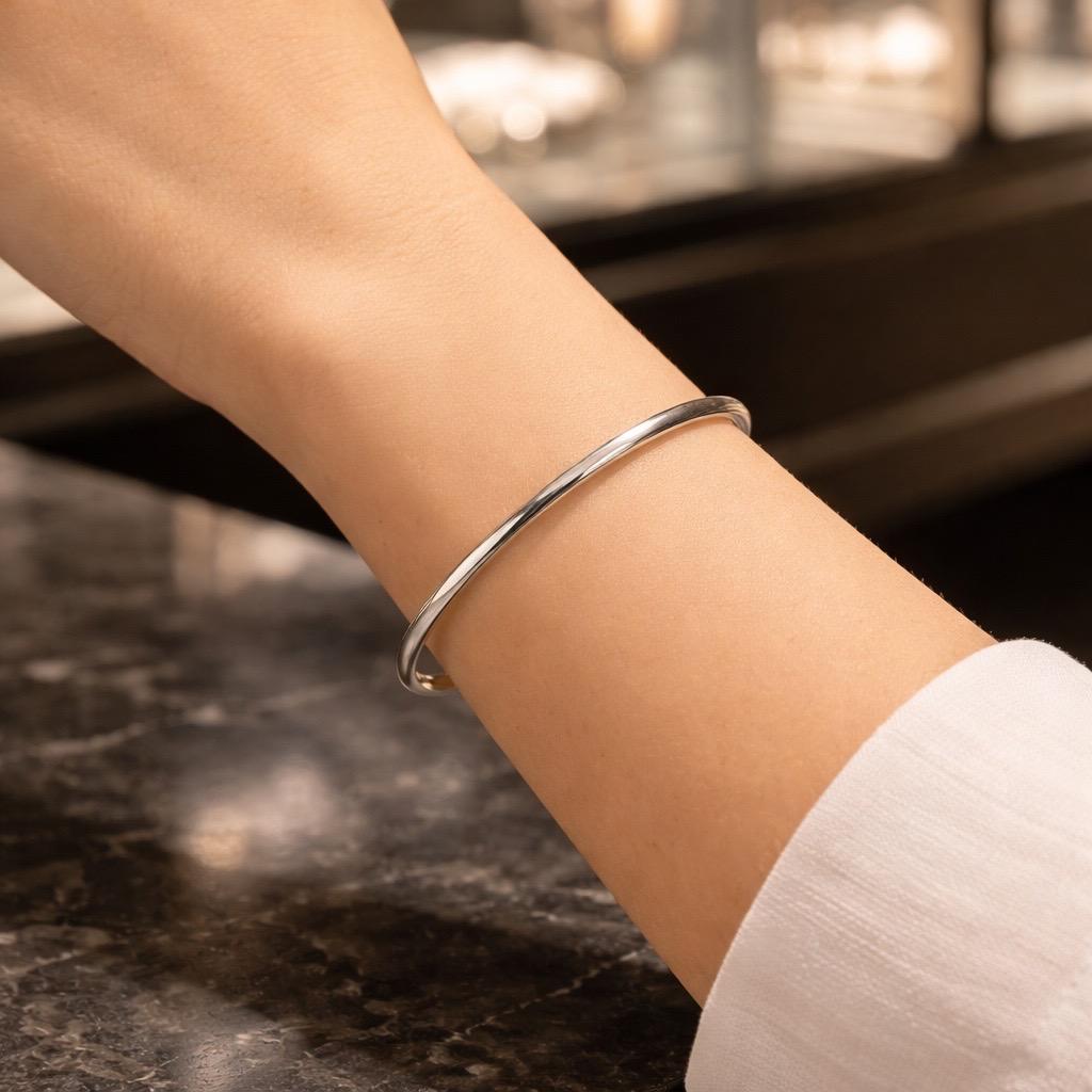 1/2 Round Sterling Silver Bangle 3mm wide
