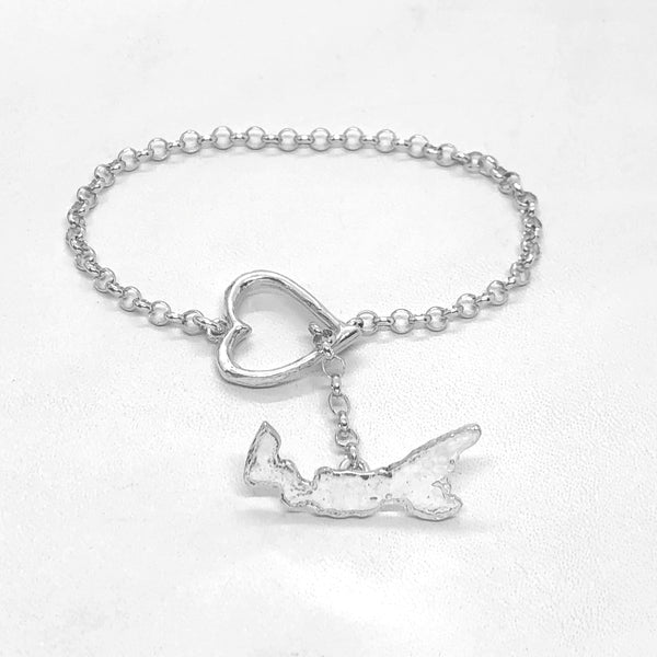 Sterling Silver PEI Heart Anklet