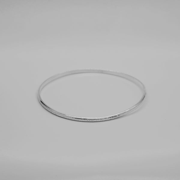 Sterling Silver 3mm Sand Embossed Bangle