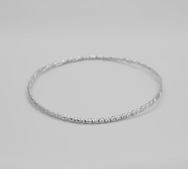 Twisted Sterling Silver Bangle