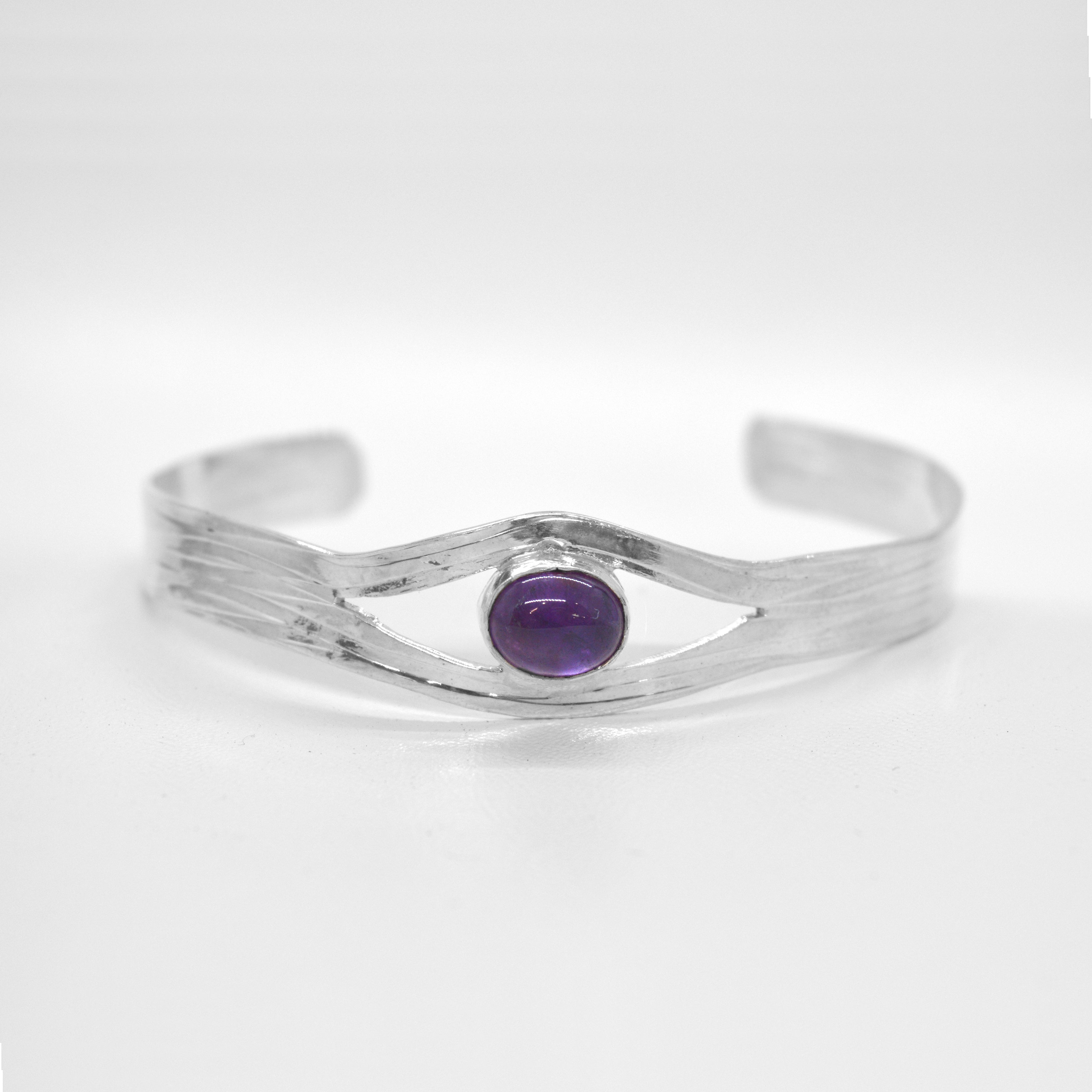 Cuff Bracelet with Amethyst(sold but backorder available)