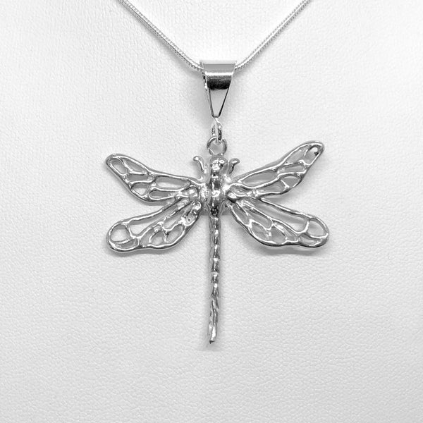 Sterling Silver Large Dragonfly Pendant