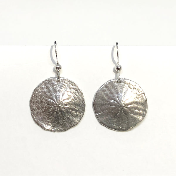 Sterling Silver Sand Dollar Earrings (medium)