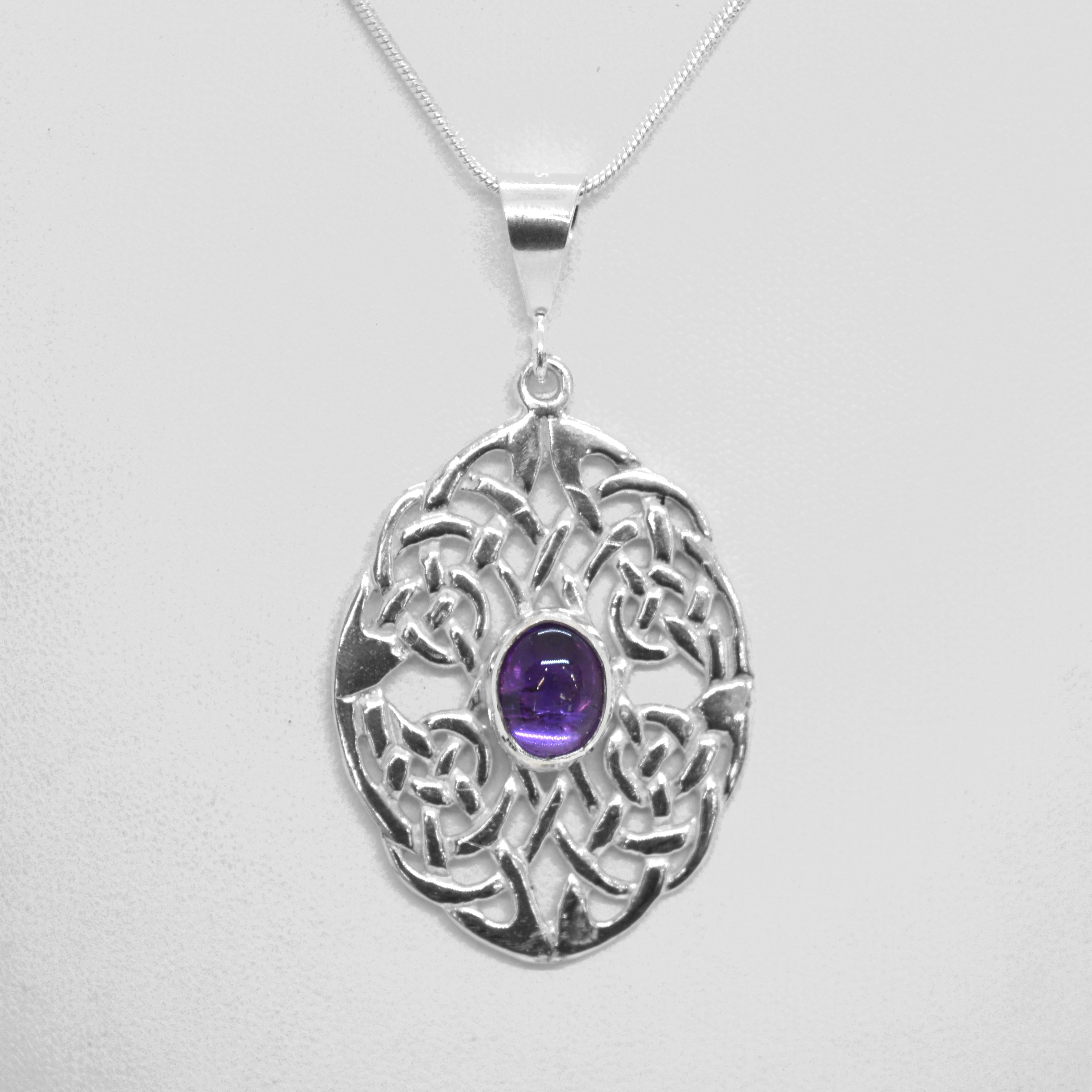 Celtic Pendant with Amethyst