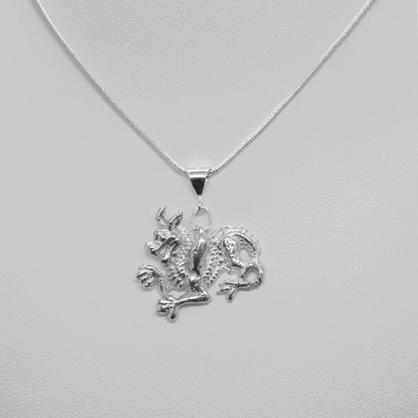 Sterling Silver Chinese dragon pendant