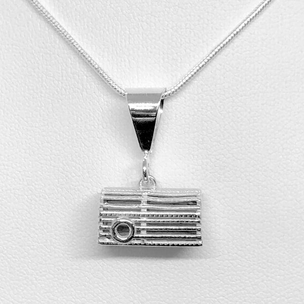 Sterling Silver Lobster Trap Pendant (small)