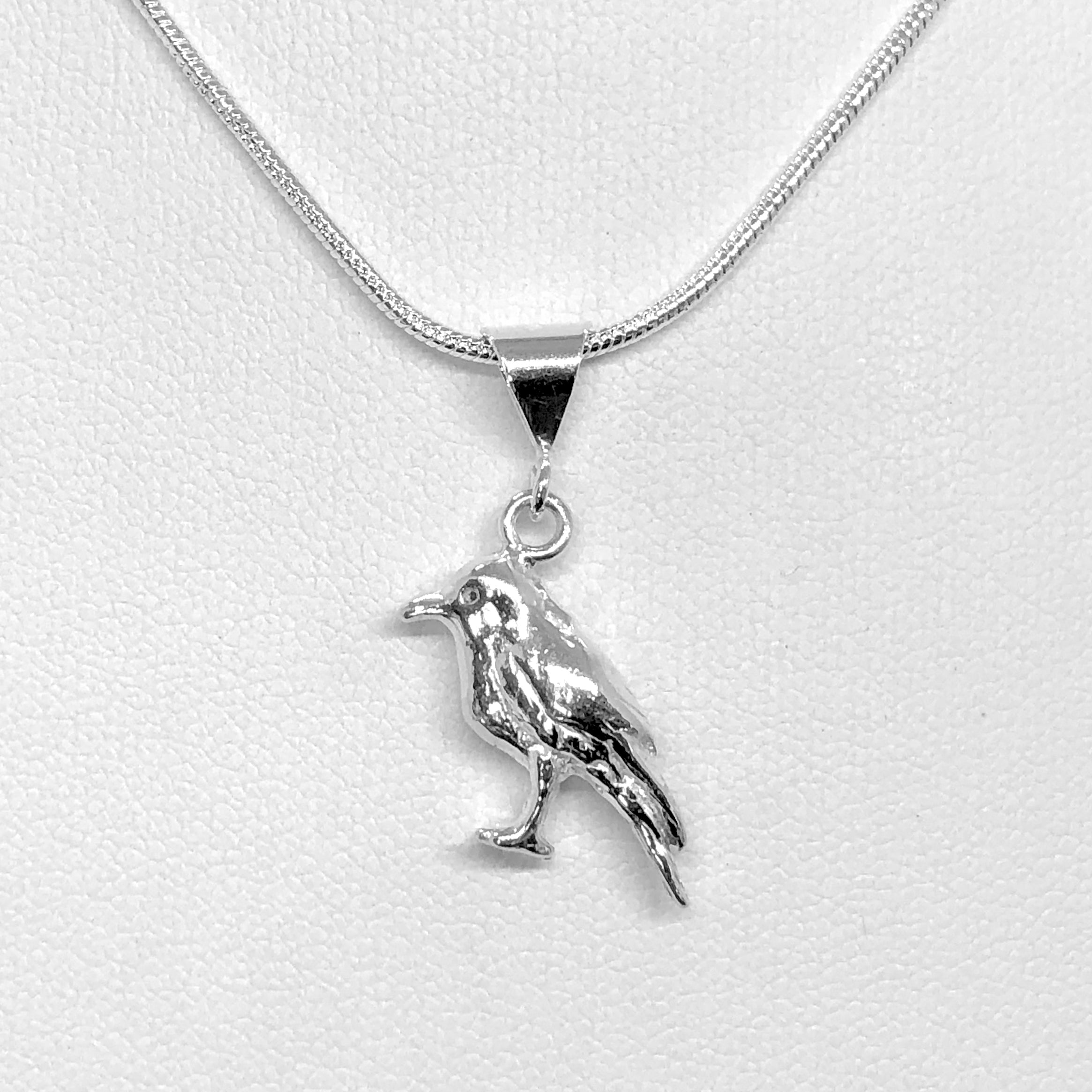 Sterling Silver Raven Pendant (small)