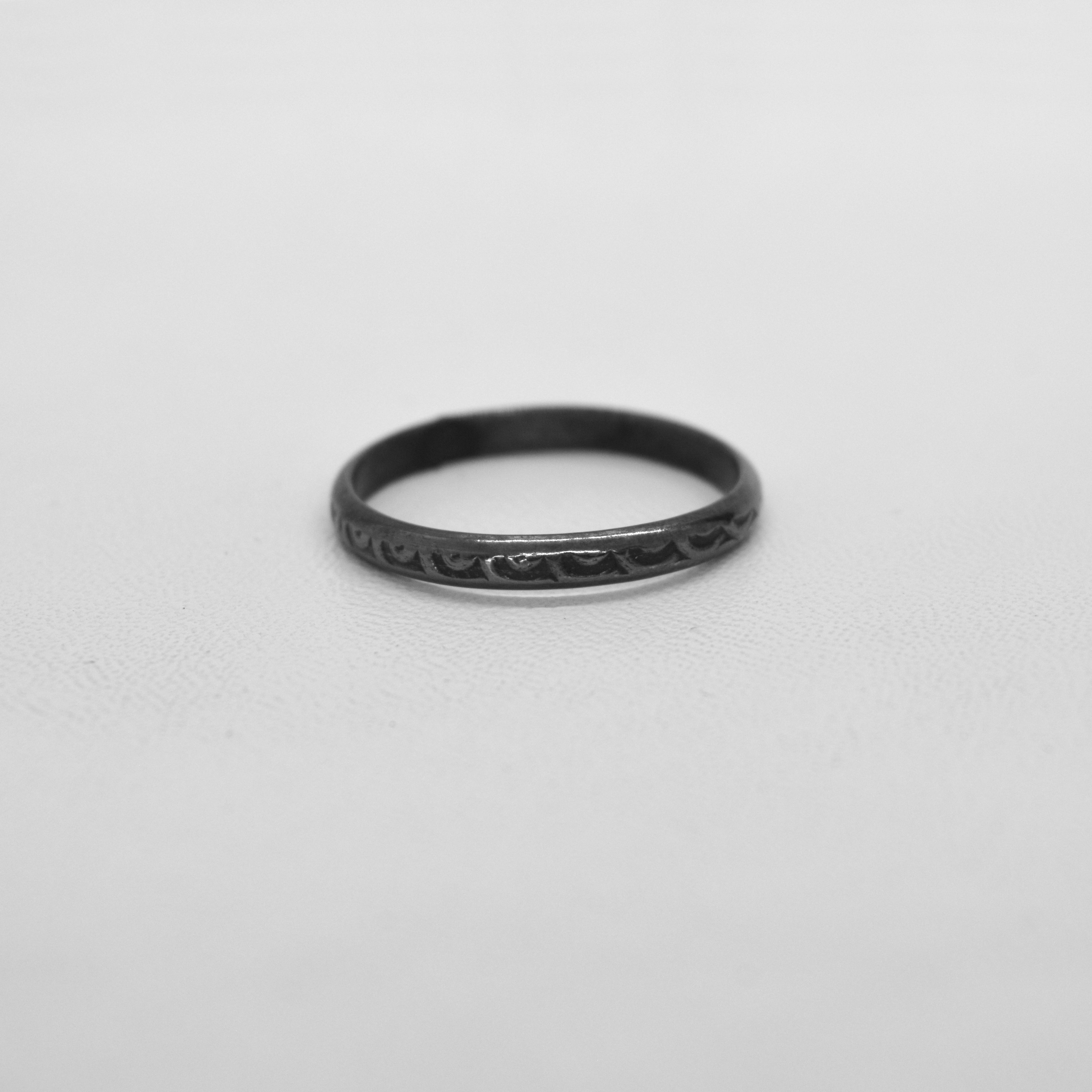 Blackened Silver Stacking Ring