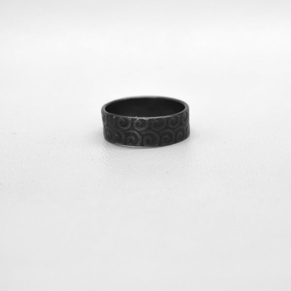 Blackened Silver Swirl Band