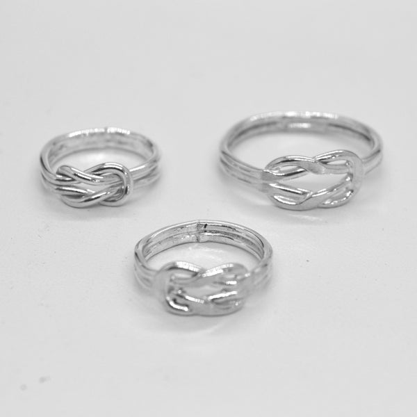 Sterling Silver Double Sailers Knot Rings