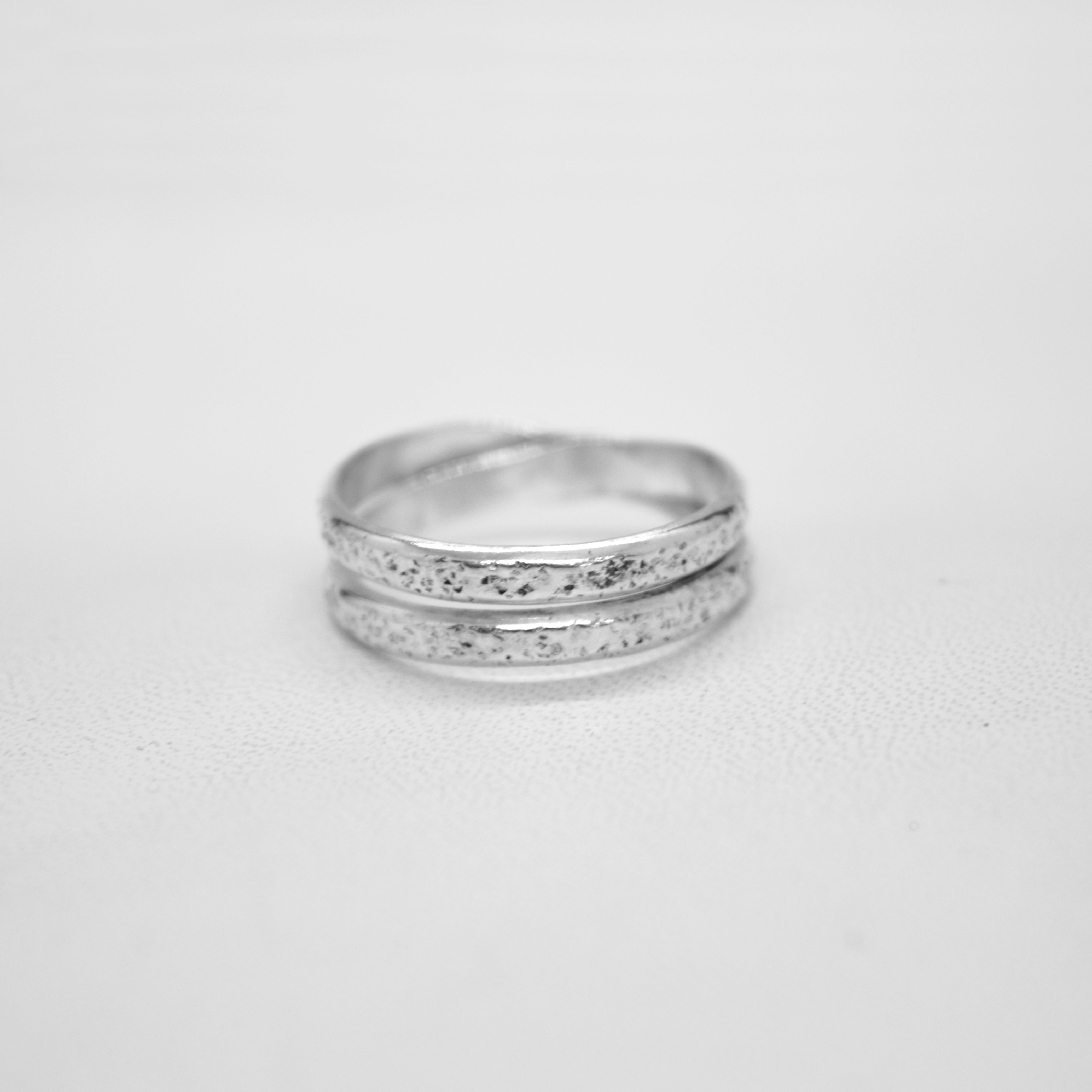 Double Sand Band Ring