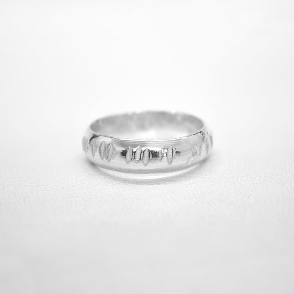 Textured Silver Band