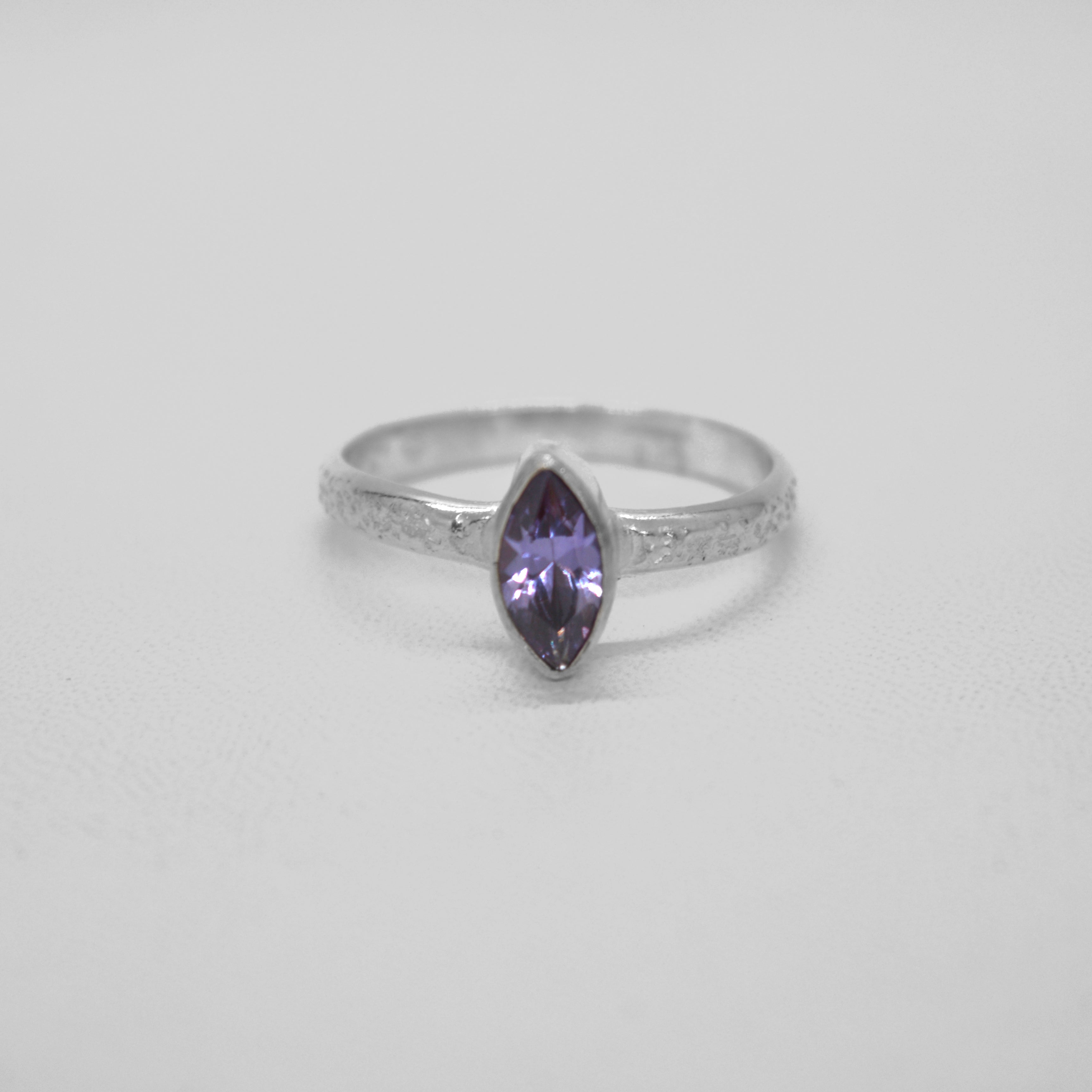 Marquis Sand Band Ring (Alexandrite Cubic Zirconia)