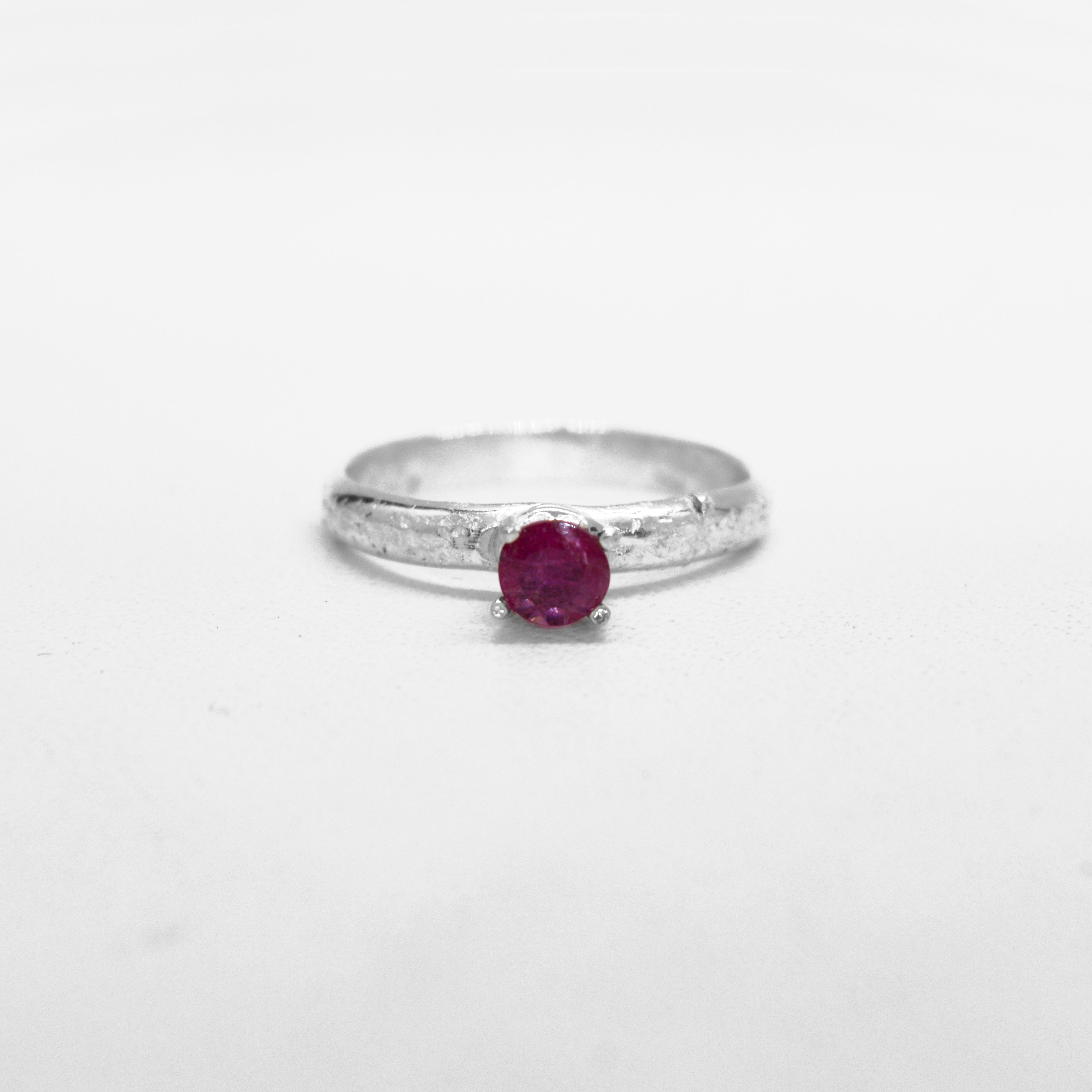 Dark Pink Tourmaline Ring